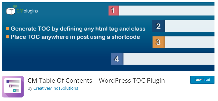 cm toc plugin