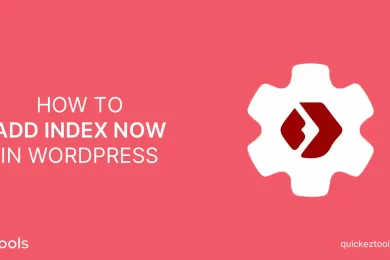 how to add index now in wordpress