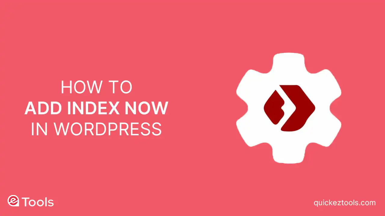 how to add index now in wordpress