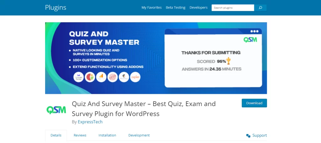 quiz and survey master