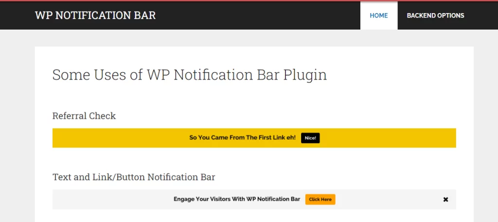 wp notification bar