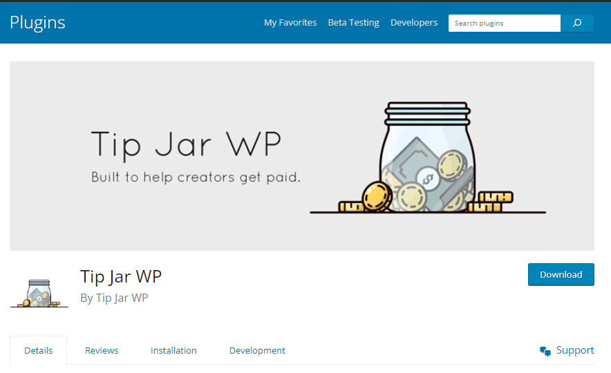 tip jar wp plugin