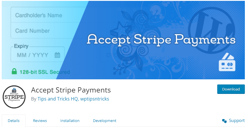 accept stripe payment