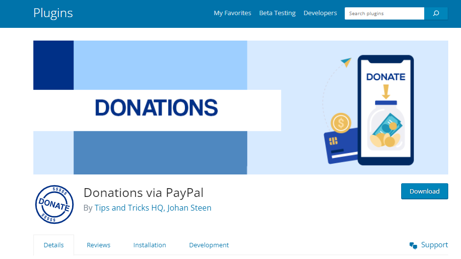 paypal donations plugin